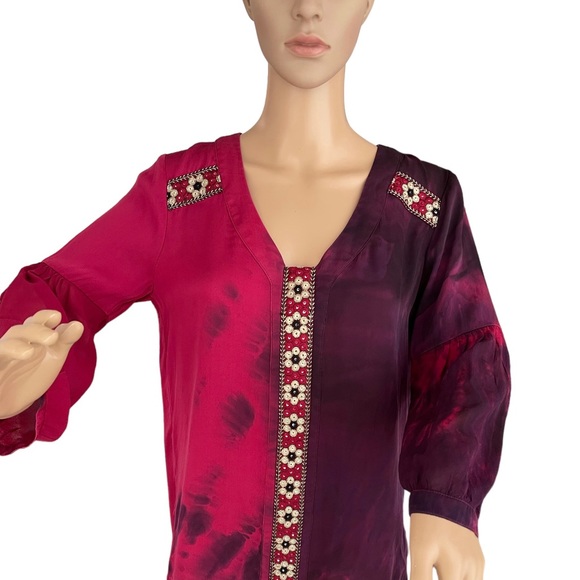 Gypsy 05 Silk Blouse with threadwork - Picture 2 of 7